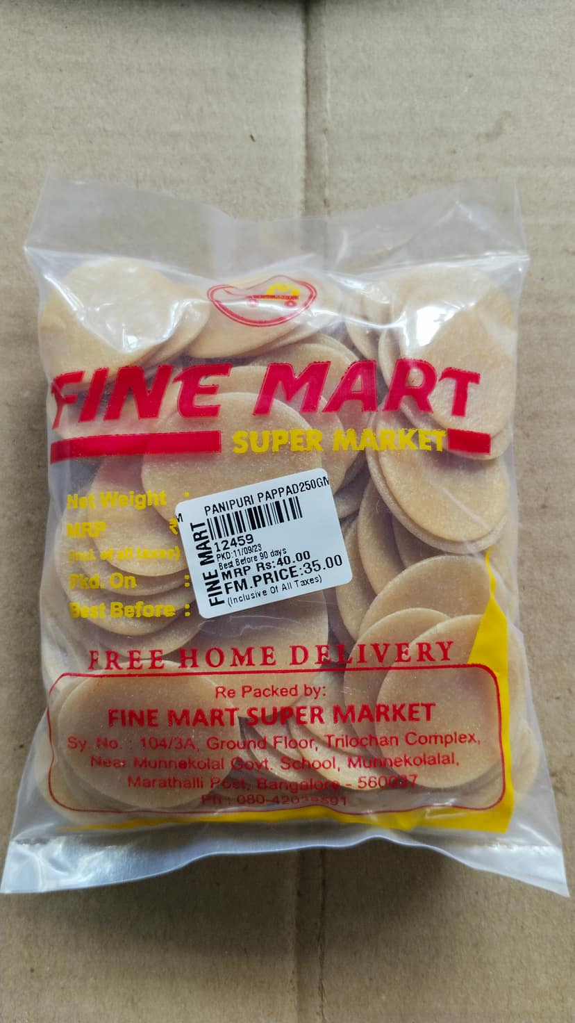 Pani puri pappad