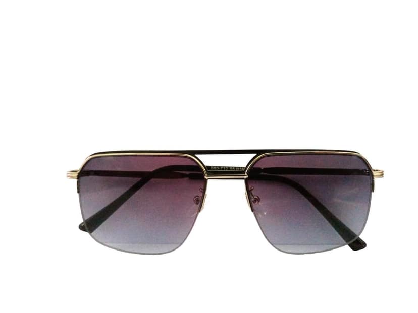 MD Style UV Protected Full Rim Square Vintage Metal Frame Sunglasses/Unisex Sunglasses view 4