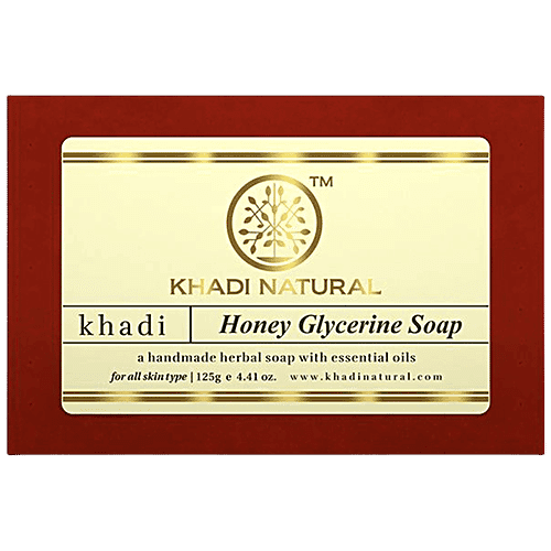 Khadi Natural Honey Glycerine Handmade Herbal Soap, 125 g