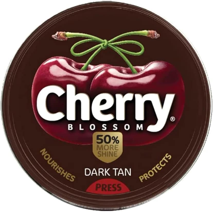 Cherry Blossom Wax Shoe Polish, Dark Tan, 15 g