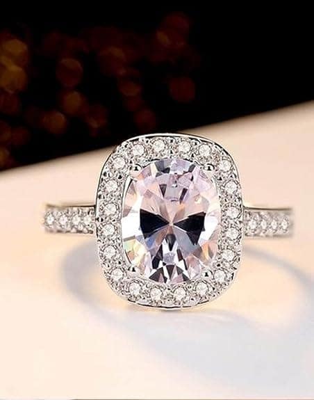 YouBella Jewellery Stylish Silver Plated Solitaire Crystal Ring for Women and Girls view 2