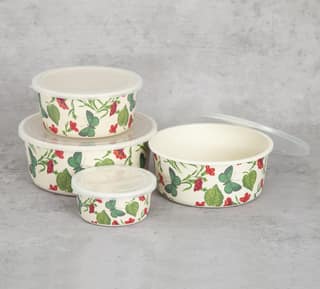 India Circus Fluttering Extravagance Bamboo Container Set Of 4