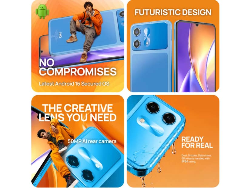 HMD Vibe 2 5G Smartphone, 6GB RAM, 128GB Storage - Nordic Blue view 2