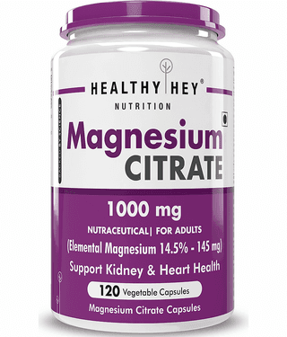 HEALTHYHEY NUTRITION Magnesium Citrate 120 Vegetable Capsules 1000 mg