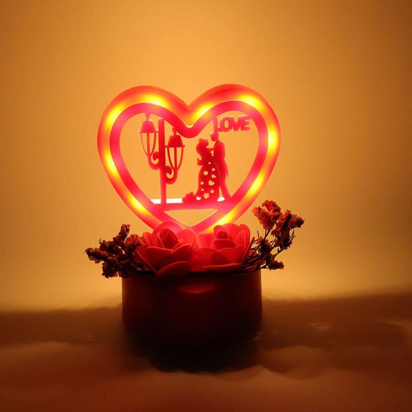 Romantic Heart Love Decorative Gift Set – Elegant Rose & Candle Decor view 2