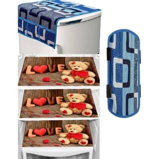 REVEXO Polyester Floral Pattern Fridge Covers