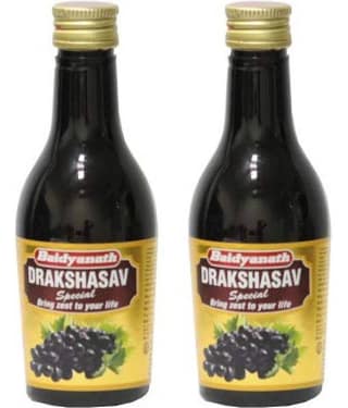 Baidyanath Drakshasava I Ayurvedic Tonic Liquid 180 Ml Pack of 2