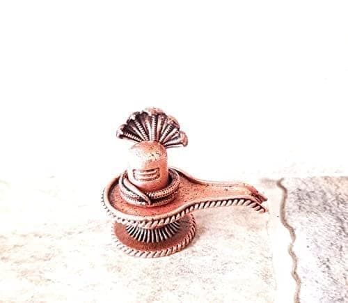 Searchers Paradise - Copper Idols Shivalingam,1.5 inches, Copper Handmade 110 Grams, Patina Antique Finish, Pack of 1 Piece