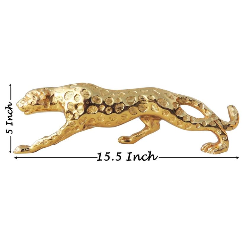 Aluminium Home Decorative Leopard Showpiece Statue (ANMAS256 G) view 2