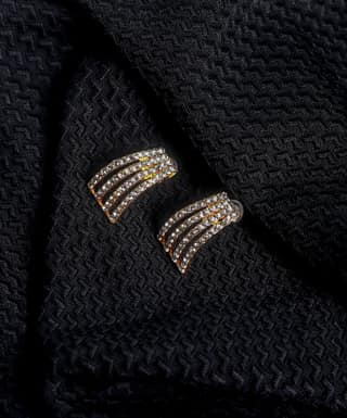 Glamora Gold Plated Crystal Geometric Party Wear Drop Earrings for Women Garnet Alloy Stud Earring