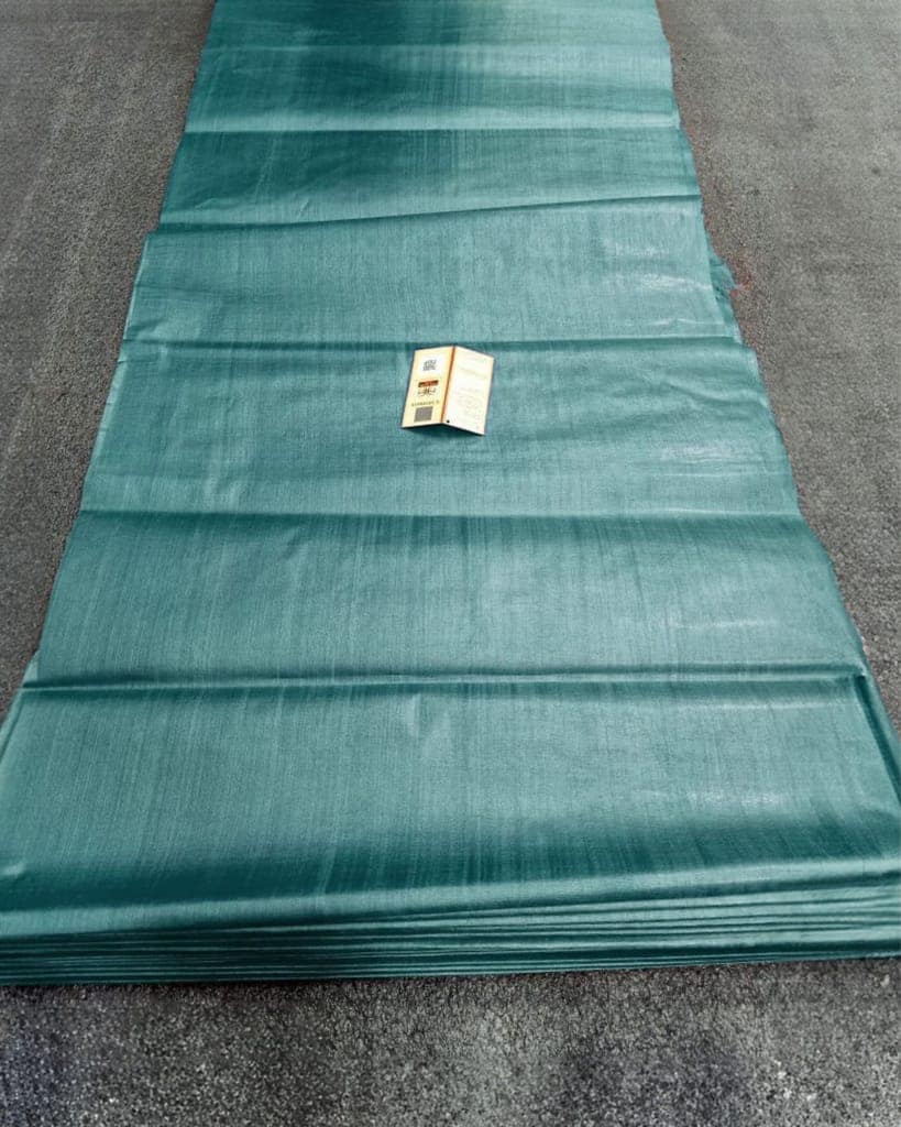 Silkmark Certified Pure Tussar Silk Fabric Sea Green Color-8949