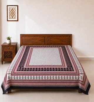 Hand Block Printed Bagh Cotton Double Bedsheet