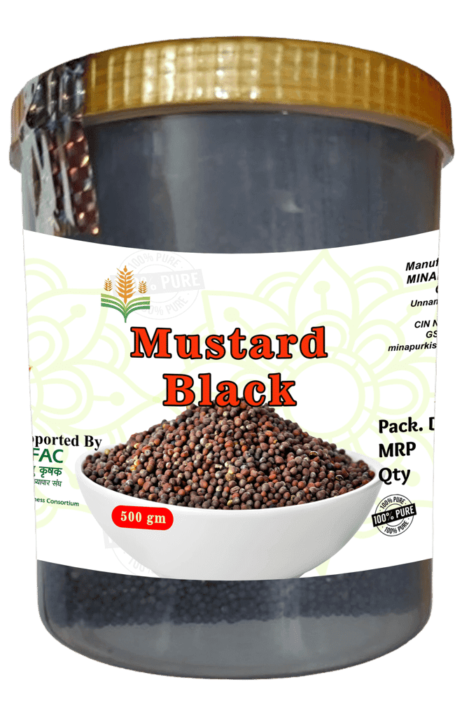Mustard Black Seeds 500gm - 100% Pure and Natural