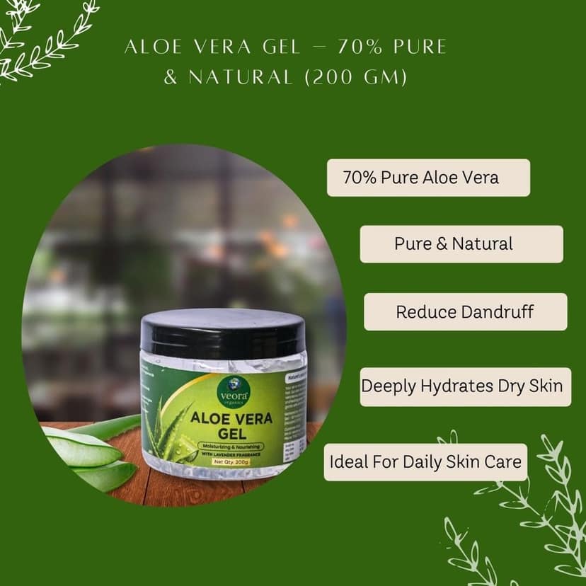 Veora Organics Multani Mitti Face Pack Lavishing Lavender & Aloe Vera Gel Combo | Natural Deep Cleansing Face Mask with Hydrating Aloe Vera Gel | Oil Control, Skin Brightening & Moisturizing | Chemical-Free Skincare | 120g + 200g view 5