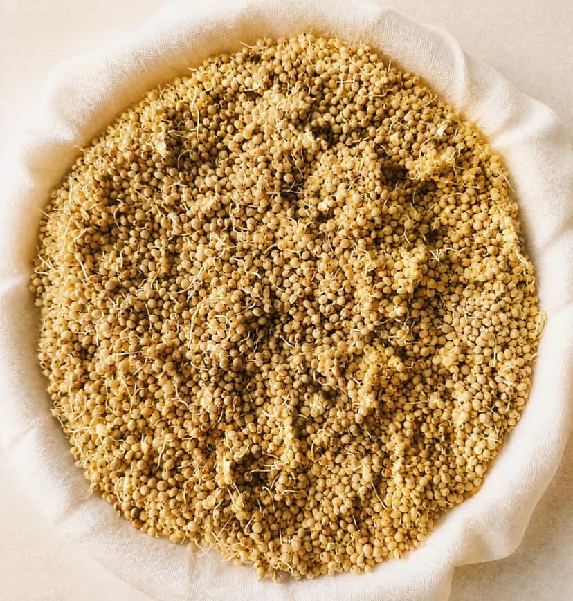 Satya Madhaba Farms Sprouted Jowar Flour 900g | Jowar Atta | Sorghum Flour Homemade , naturally sprouted, sun-dried & milled in small batches view 6