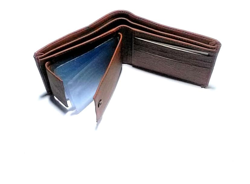 Nawani D.7 Men Brown Leather Wallet (6 Card Slots),Size-11/9 cm view 3