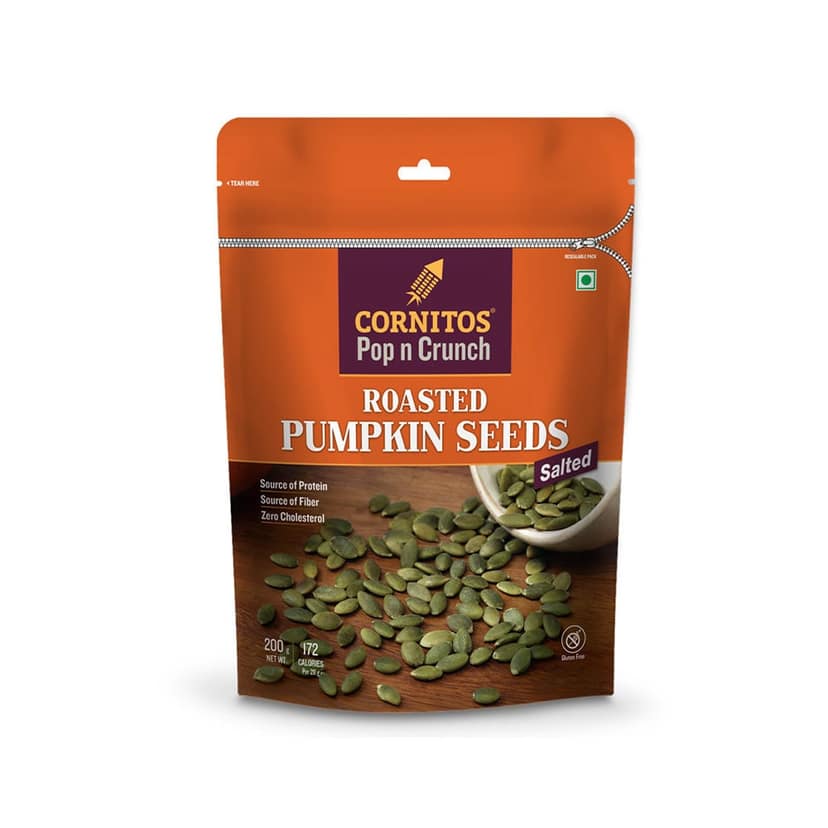 Cornitos Pop n Crunch Roasted Salted Pumpkin Seeds view 2