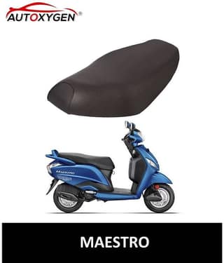 Autoxygen Scooter/Scooty Removable & Washable PU Leather Waterproof Seat Cover Accessories For Hero Maestro