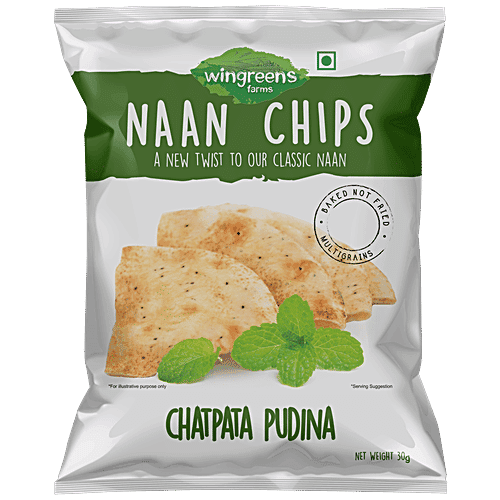 Wingreens Farms Naan Chips - Chatpata Pudina, 30 g