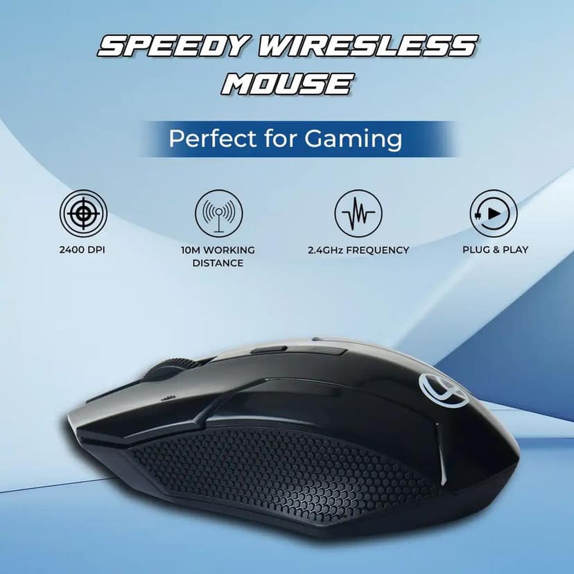 Lapcare Speedy Wireless Mouse Black (LWM-666) view 3