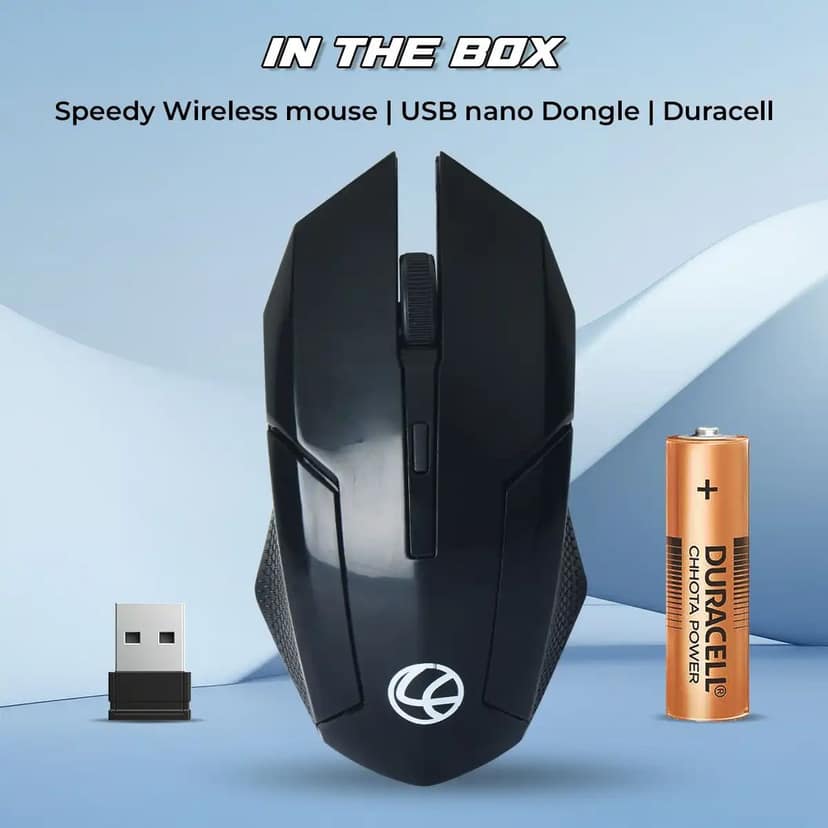 Lapcare Speedy Wireless Mouse Black (LWM-666) view 5