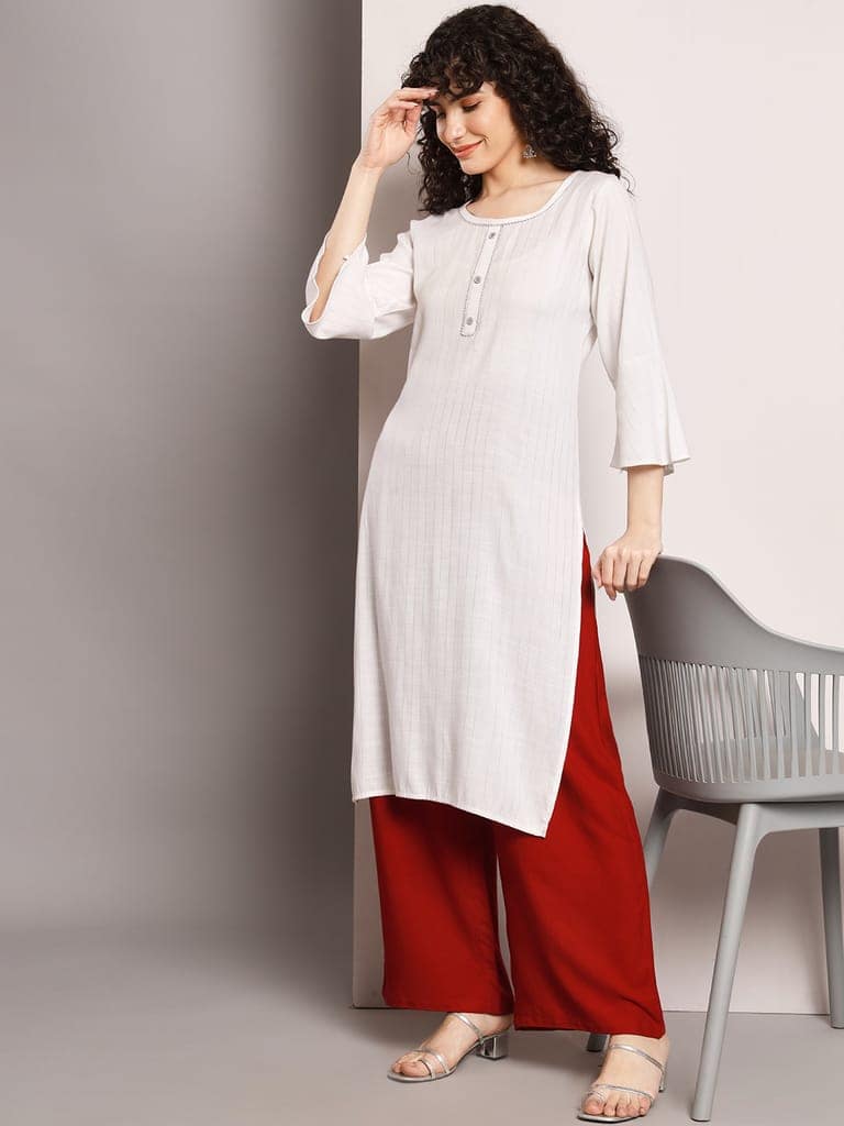 Soft Colors Regular Fit Pocket Palazzo (Maroon) view 5