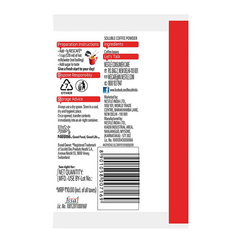 Nescafe Classic Coffee - 100% Pure, Rich, Soluble Powder, No Preservatives, 4 G view 2