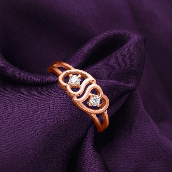 Rose Gold Soulmate Adjustable Ring view 3