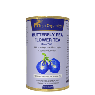 Blue Tea (Butterfly Pea Flower Tea) | 100% Pure Herbal Infusion | Caffeine Free | Antioxidant Rich | Supports Brain, Eye & Skin Health