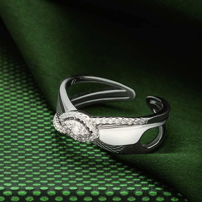 Silver Gloss Love Ring view 3