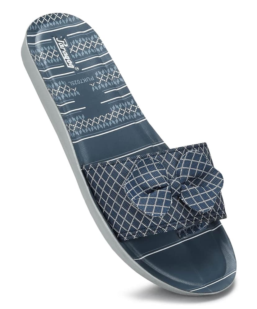 Paragon Women's Blue-Grey Sliders with Anti-skid Cushioned Sole for Everyday Use view 6