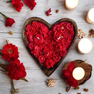Handcrafted Heart-Shaped Candle | Romantic Decorative Gift & Home Décor
