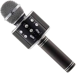 Wireless Bluetooth Karaoke Microphone with Built-in Speaker, Portable Handheld Singing Mic with USB, TF Card, FM Radio & Recording