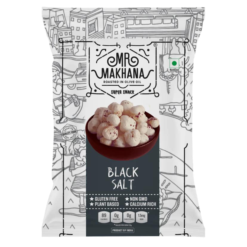 Mr Makhana Black Salt Roasted Makhana 21 g Healthy Snack