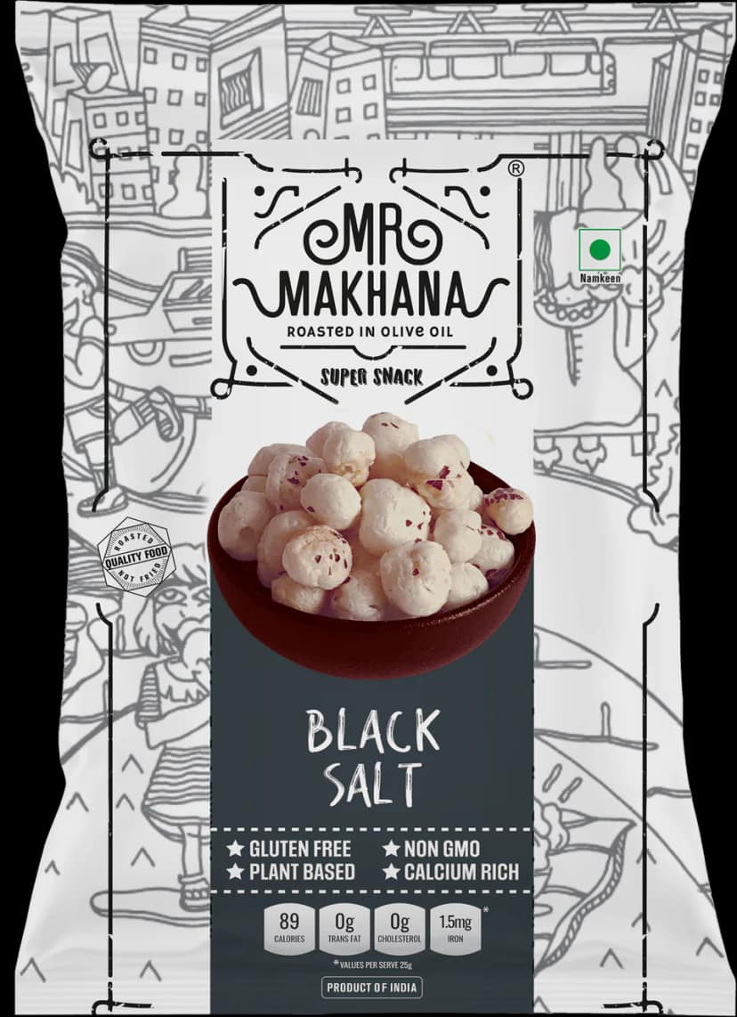 Mr Makhana Black Salt Roasted Makhana 21 g Healthy Snack view 4