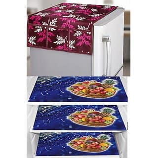 REVEXO Refrigerator Cover (Width: 20 cm, Multicolor)