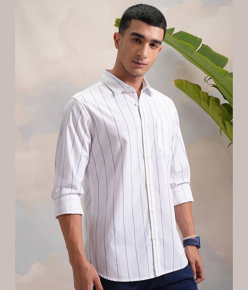 Highlander 100% Cotton Slim Fit Printed Full Sleeves Men's Casual Shirt - Multicolor ( Pack of 1 ) view 6