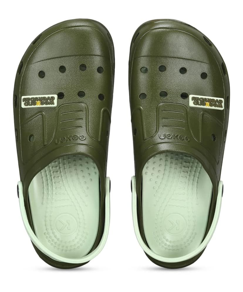 Paragon Men's Slip-on Pastel Green Sandals for Men | Comfortable Sole & Durable view 4