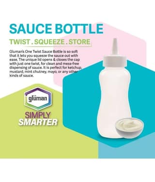 Generic Plastic Squeeze Bottle for Ketchup Honey Sauce Dispenser Bottle 400ml each, Green, (4U)