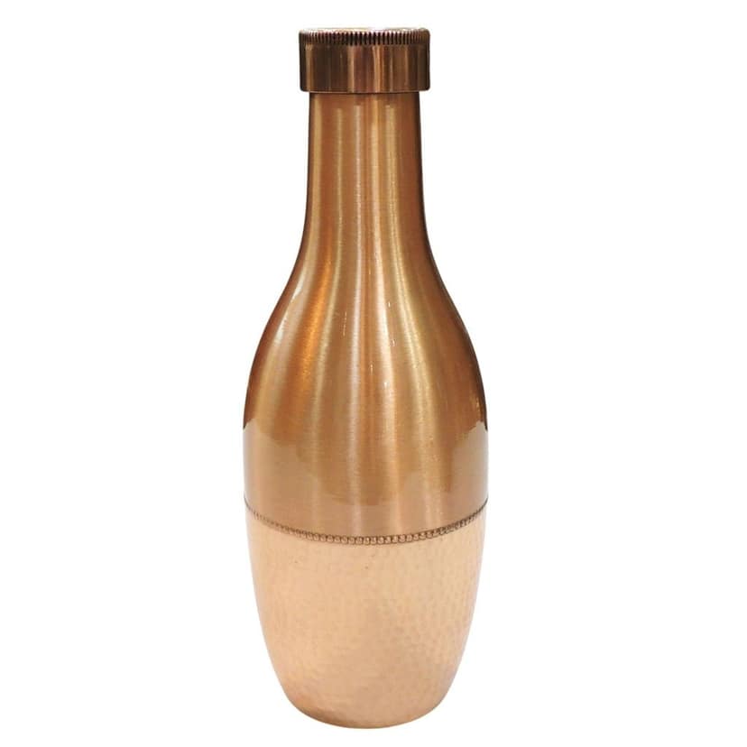 Copper Drinking Water Bottle � Eco Friendly Pure Copper Reusable Bottle, Height : 11 Inch (BCMAS202 B) view 2