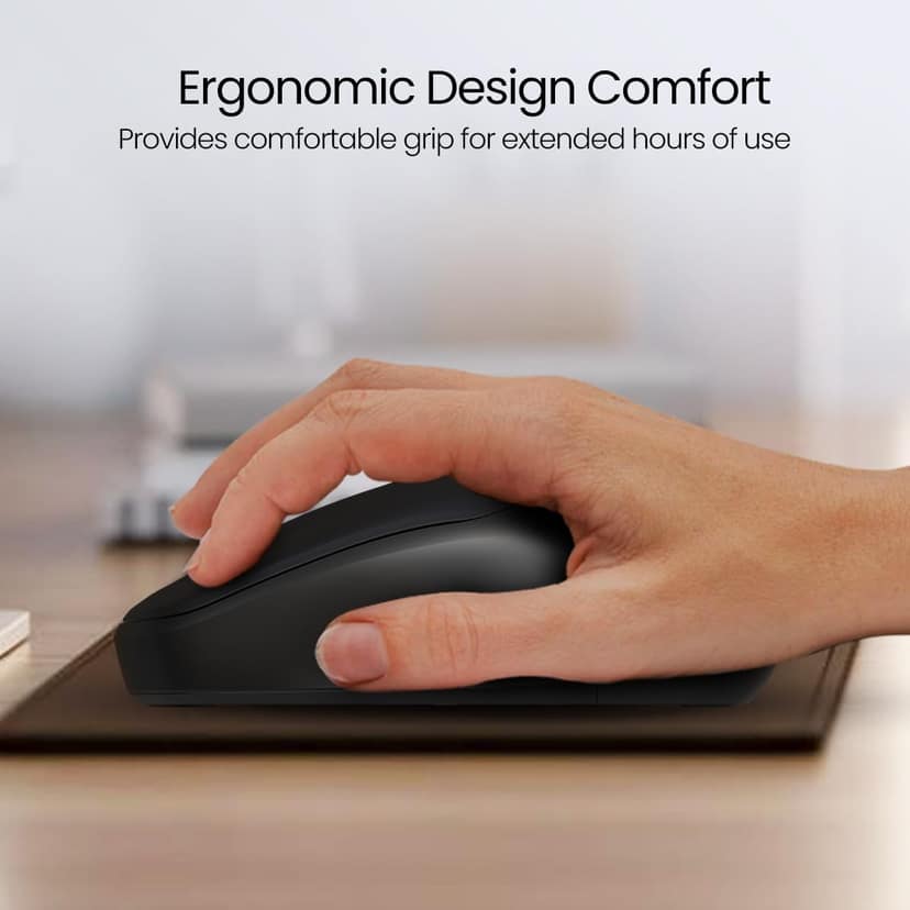 Portronics Toad 35 Wireless Mouse with 2.4 GHz Wireless, Adjustable Sensitivity, USB Receiver, Ergonomic Design, for Laptops, Desktops PC, Mac view 3