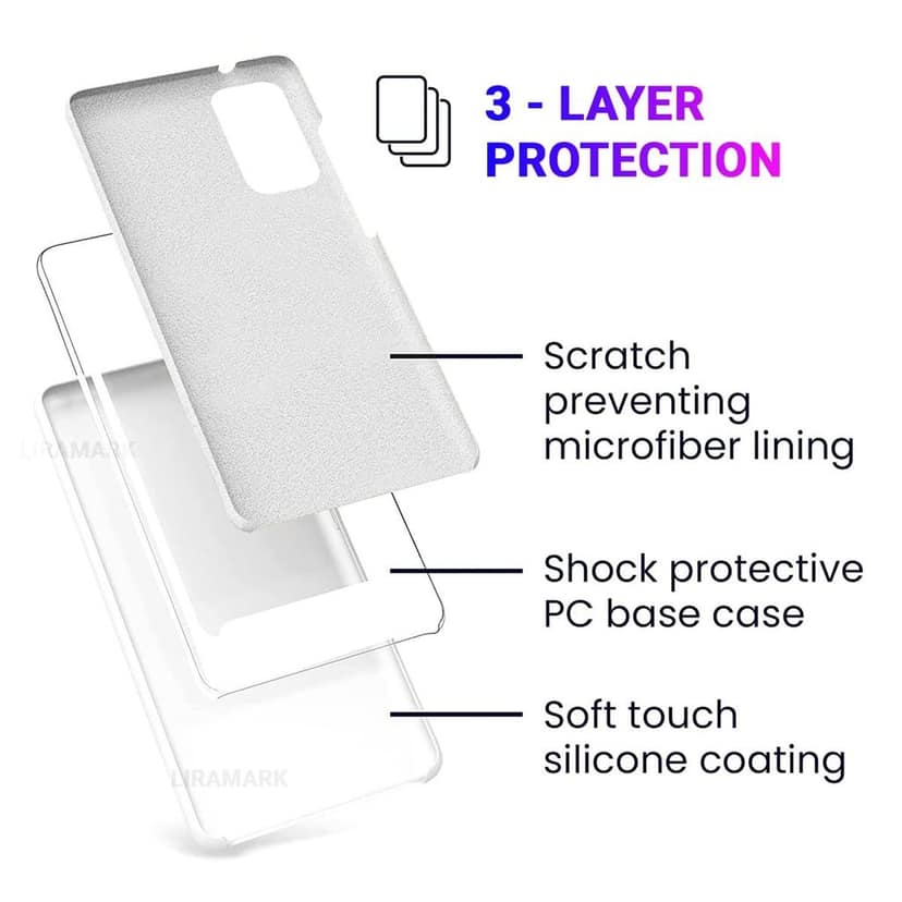 LIRAMARK Liquid Silicone Soft Back Cover Case for Samsung Galaxy S20 Plus / S20 Plus 5G view 4