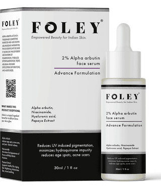 FOLEY 2% Alpha Arbutin Face Serum for UV induced pigmentation , Reduce age spots and acne scars
