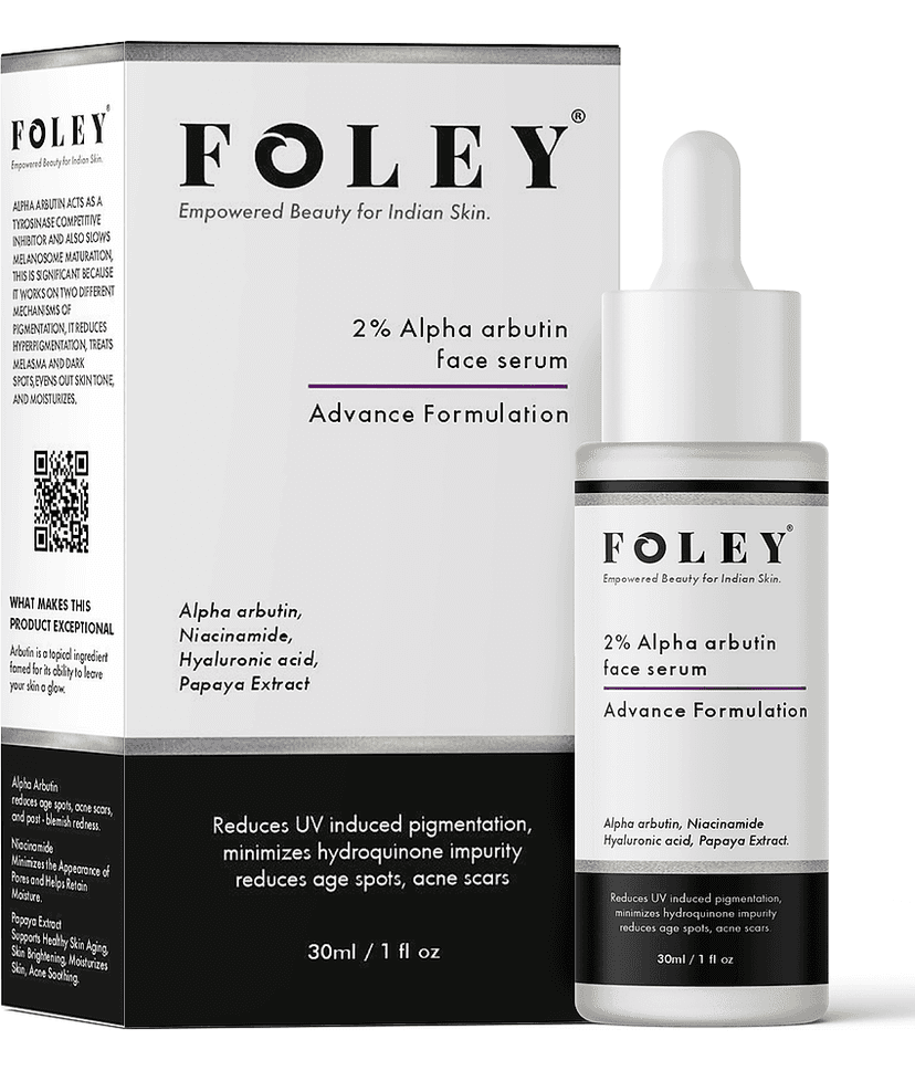 FOLEY 2% Alpha Arbutin Face Serum for UV induced pigmentation , Reduce age spots and acne scars