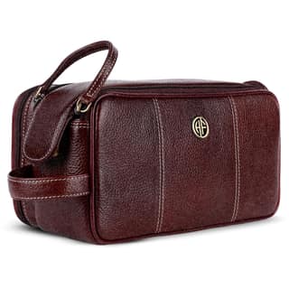 Hammonds Flycatcher Genuine Leather Travel Organizer Pouch - Toiletry Bag for Men and Women Cosmetic Organizer Bag, Shaving Kit Bag for Men Toiletry Pouch for Men with Multiple Pockets Hammonds Flycatcher Genuine Leather Travel Organizer Pouch - Toiletry