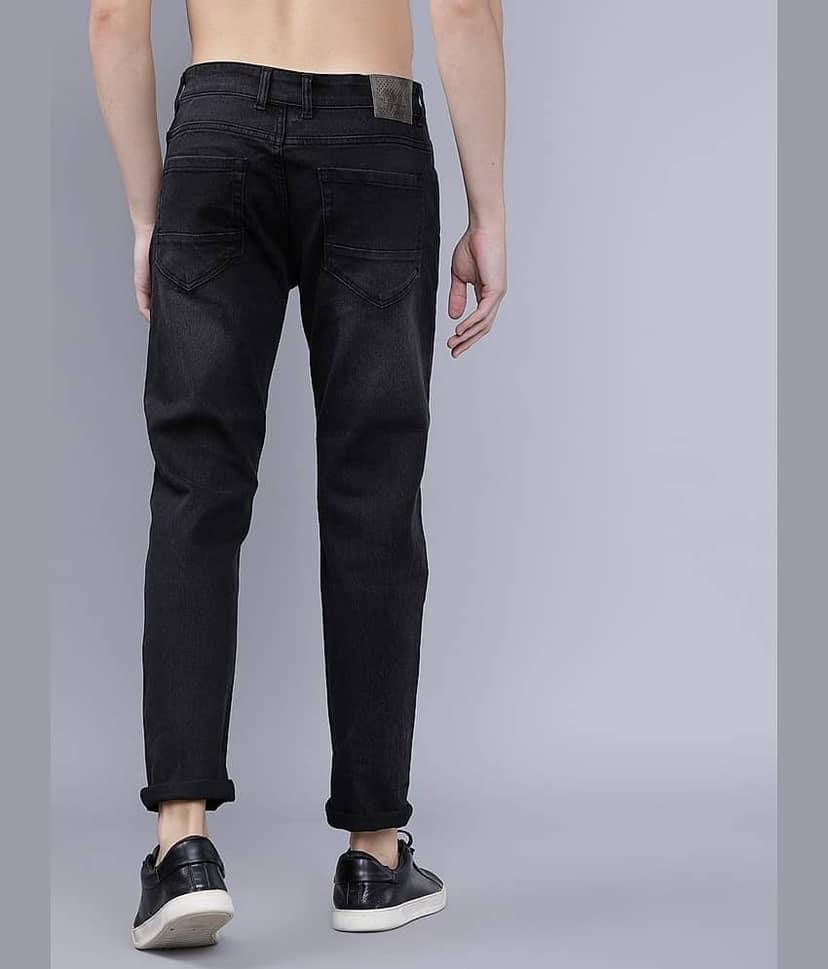 The Indian Garage Co. Slim Fit Basic Men's Jeans - Black ( Pack of 1 ) view 4