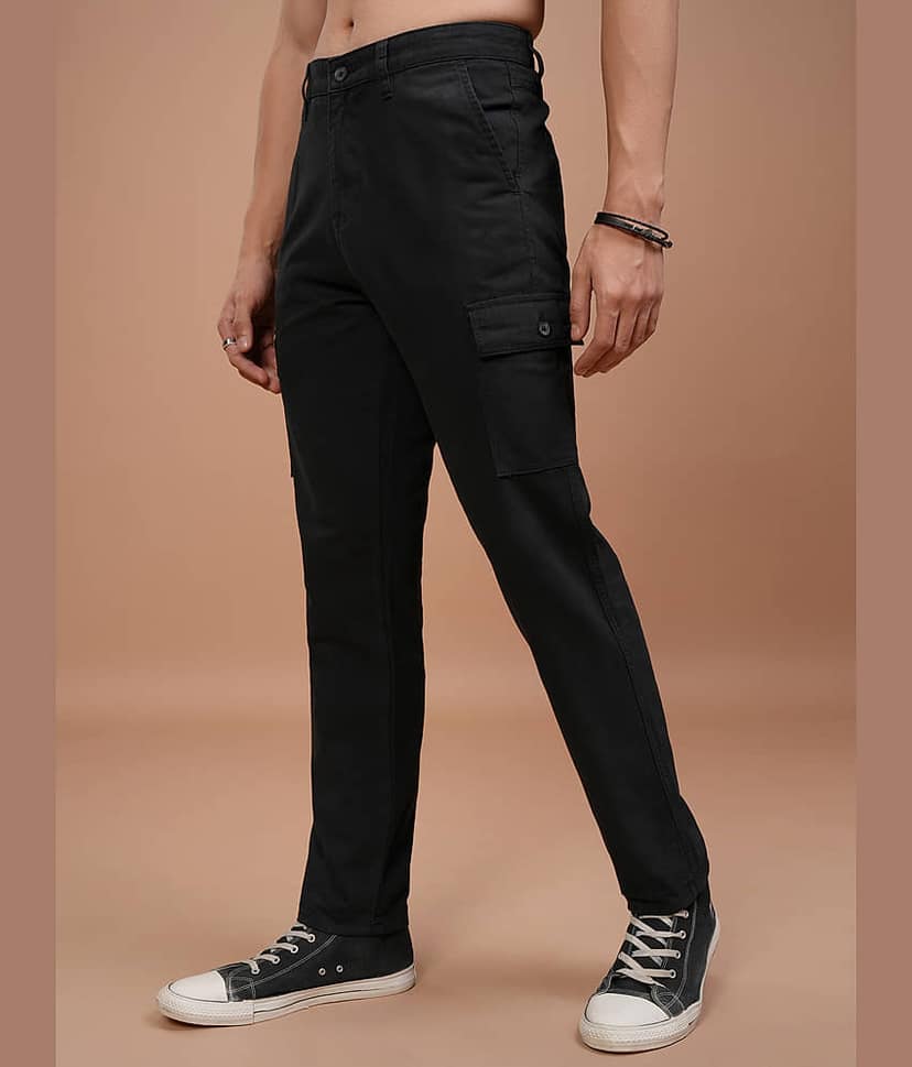 Highlander Tapered Men's Cargos - Black ( Pack of 1 ) view 4
