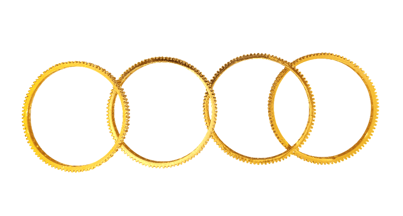 Elegant Gold Plated Cubic Zirconia Stackable Bangle Set (Set of 4) view 2