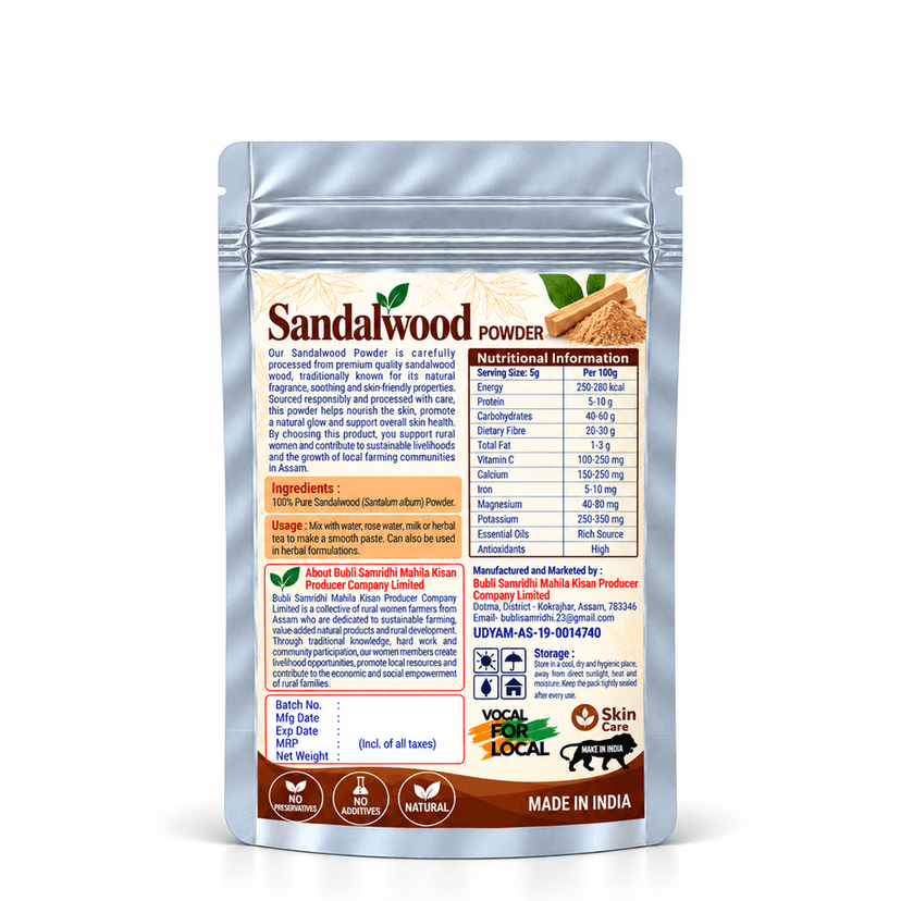 Sandalwood Powder | Natural Skin Care | 100 grams - 100 gm view 4