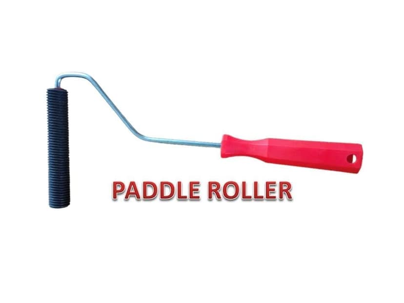 MD Fiberglass Roller Tool, Solid Steel Metal FRP Bubble Paddle Laminating Roller for FRP Resin Work view 6